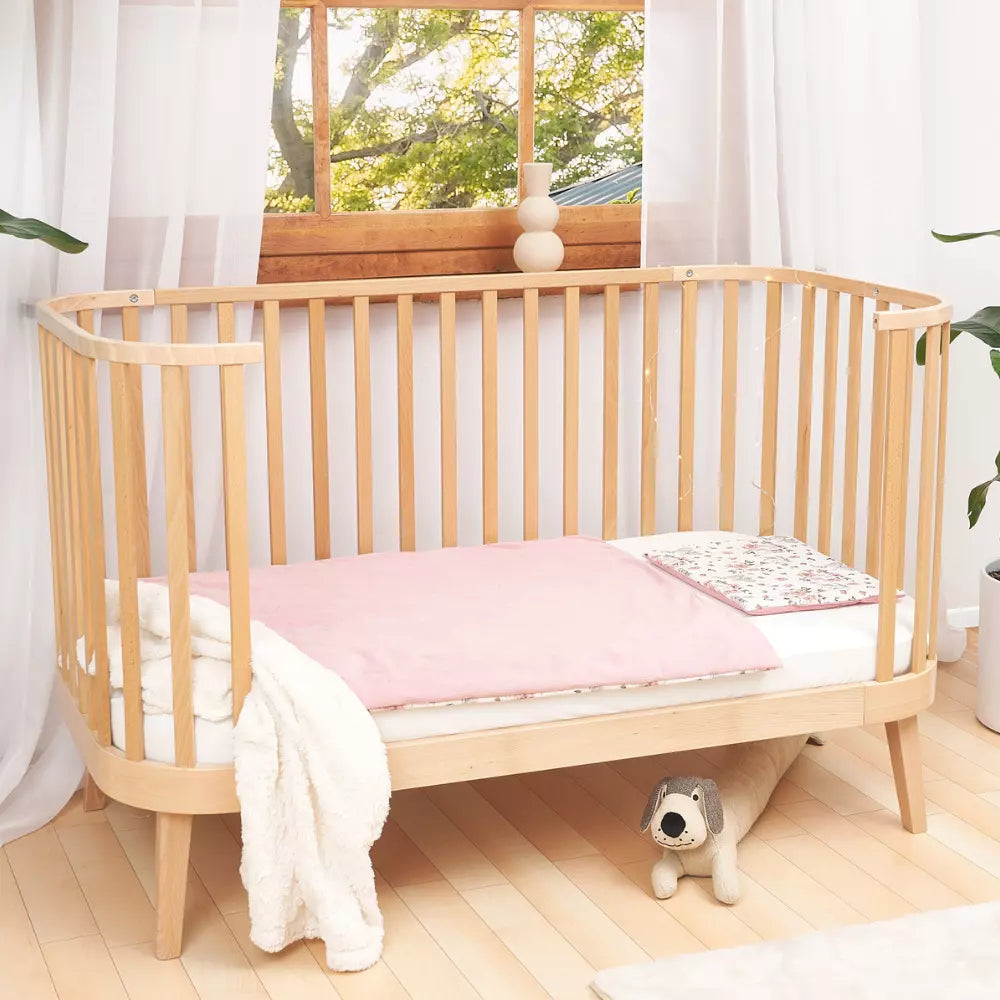Baby Cot 140x70 PREMIUM Modern Rounded with sofa function + mattress