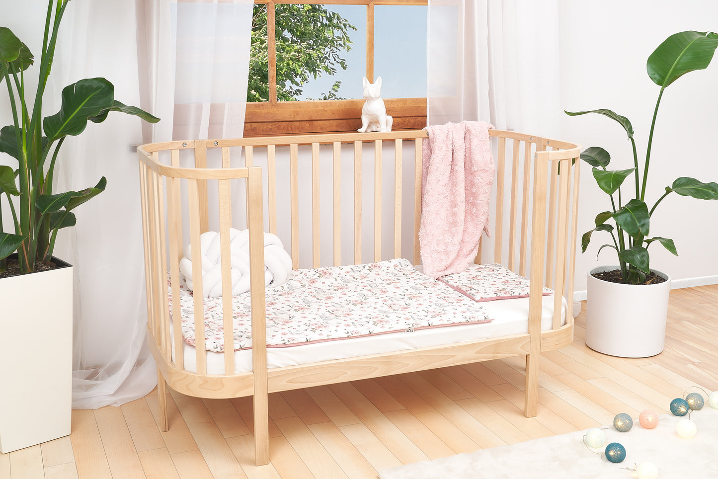 Rounded baby bed 140×70 GRANDE + mattress