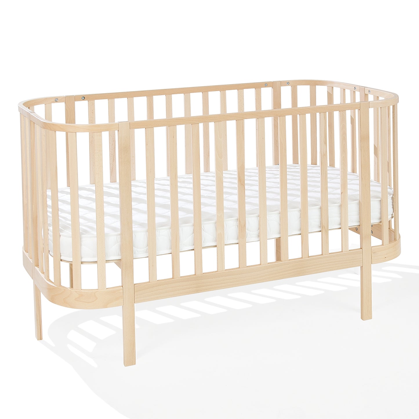 Rounded baby bed 140×70 GRANDE + mattress