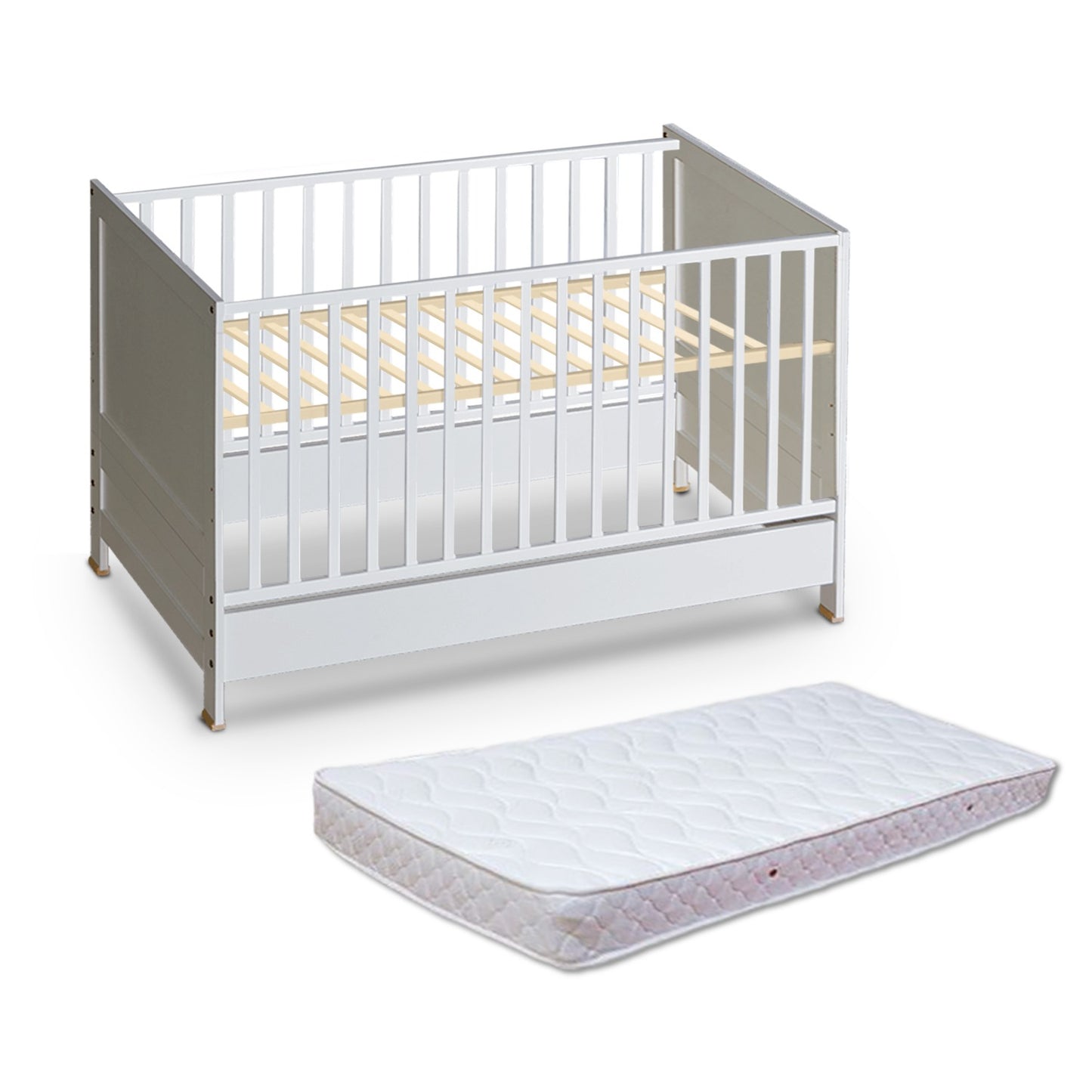 Baby cot 140×70 Basic + mattress